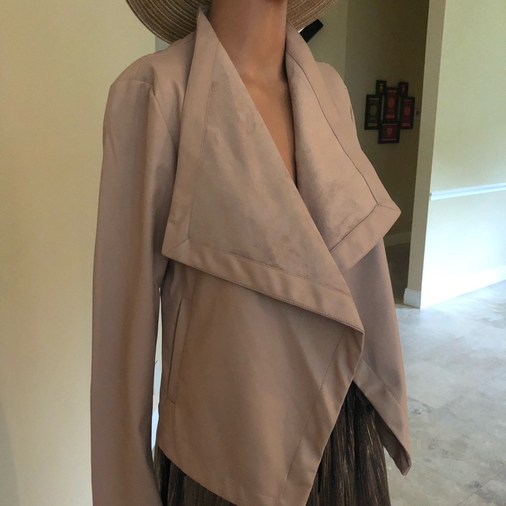 Saks 5th Avenue - Tan Crop Jacket
